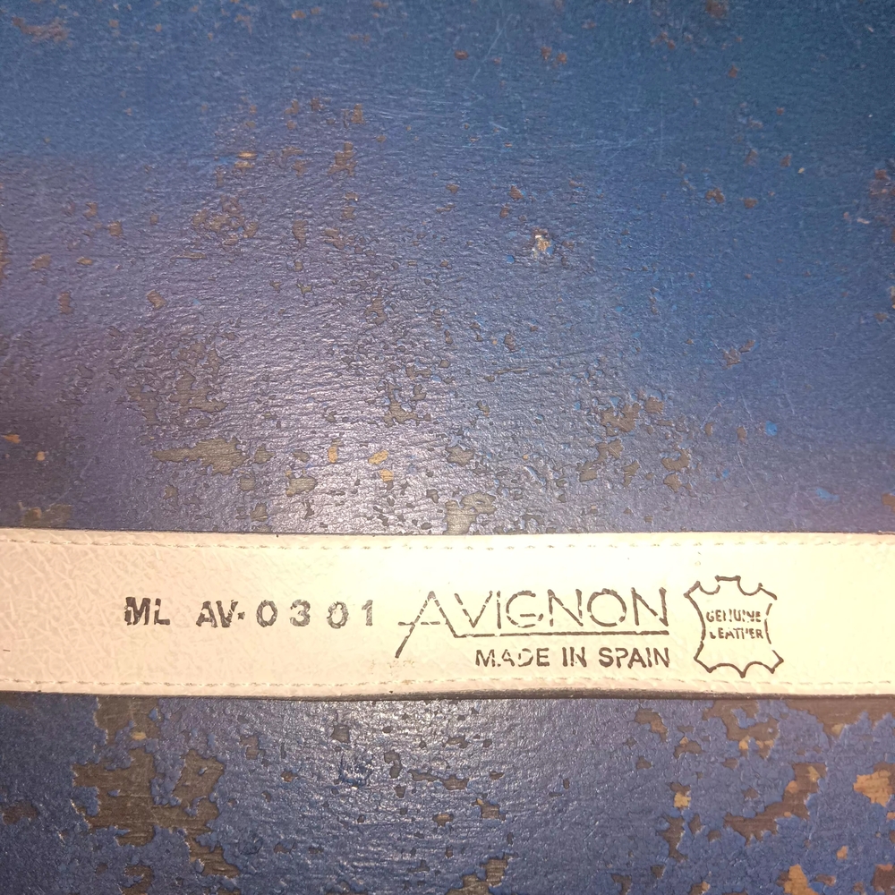 Avignon Vintage 80s White Leather Belt - Picture 7 of 7
